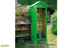 Armoire De Jardin En Bois Simia - 90 X 58 X 204 Cm -Refuge Jardin 0100539va