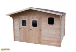 Abri De Jardin En Bois Douglas 28 Mm – 15,28 M² : 4,01 X 3,81 M -Refuge Jardin abri bois douglas 28mm 15m2 dommar habrita