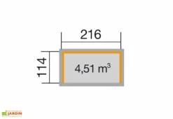 Refuge Jardin -Refuge Jardin abri buches bois plan