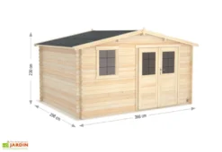 Abri De Jardin En Bois D’épicéa Brut Juno – 11,9 M² -Refuge Jardin abri dimensions