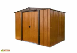 Refuge Jardin 8 Abri De Jardin En Acier Galvanisé Imitation Bois 4 M²