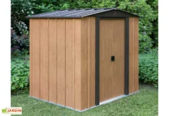 Refuge Jardin 12 Abri De Jardin En Acier Galvanisé Imitation Bois Woodlake - 2,93 M²