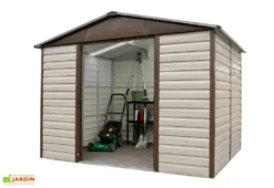 Abri De Jardin Acier Galvanisé Taupe Marron 237 X 303 Cm 7,18 M²