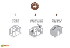 Abri De Jardin Acier Galvanisé Taupe Marron 376 X 303 Cm 11,39 M² -Refuge Jardin abri jardin acier galvanise marron beige tbsl 2 3