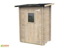 Abri De Jardin Adossable En Bois De Pin Brut Hobby - 146 X 98 X 197 Cm