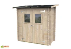 Abri De Jardin Adossable En Bois De Pin Brut Hobby - 198 X 98 X 197 Cm