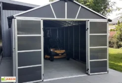 Abri De Jardin En Polycarbonate Et Aluminium Yukon 11 M² -Refuge Jardin abri jardin alu pvc gris yukon 705159 palram 1