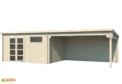 Refuge Jardin -Refuge Jardin abri jardin auvent bois brut