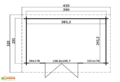 Abri De Jardin Bois D’épicéa Brut Dorset 9 M² -Refuge Jardin abri jardin bois 34mm 250x390cm double vitrage 2