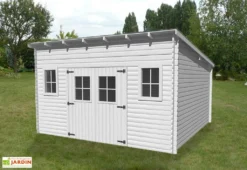 Abri De Jardin En Bois Avec Toiture 1 Pente 400x400cm (Sens Au Choix)