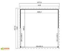 Abri De Jardin En Bois D’épicéa Brut Domeo 5 Plus (17 M²) -Refuge Jardin abri jardin bois domeo 5 plus 2 1