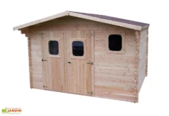 Abri De Jardin En Bois Douglas 28 Mm – 13,37 M² : 3,51 X 3,81 M -Refuge Jardin abri jardin bois douglas 28mm 13m2 dommar habrita
