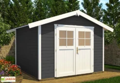 Refuge Jardin 9 Abri De Jardin En Bois D’épicéa Anthracite – 4,9 M²