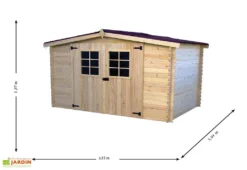 Abri De Jardin En Bois D’Épicéa Brut 9 M² -Refuge Jardin abri jardin bois epicea brut 9 m