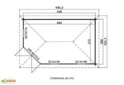 Abri De Jardin En Bois D’épicéa Brut Edinburgh 2 (11 M²) -Refuge Jardin abri jardin bois epicea brut edinburgh 2 11 m 2