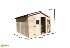Abri De Jardin En Bois D’Épicéa Brut Habrita 9 M² -Refuge Jardin abri jardin bois epicea brut habrita 9m 3