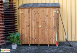 Armoire De Jardin En Bois Traité THT Avec étagères 1,76 X 1,84 M