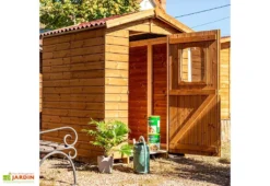Abri De Jardin En Bois Traité THT Avec Plancher 2,5 M² -Refuge Jardin abri jardin bois epicea traite plancher 25m 2