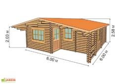 Abri De Jardin Bois Fay (600x600x258) -Refuge Jardin abri jardin bois fay plan