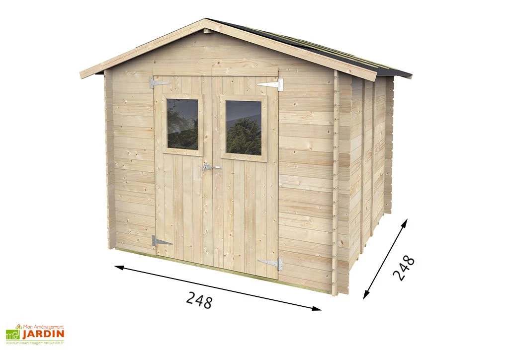 Abri De Jardin En Bois Brut 19 Mm - Hobby 5 Abri De Jardin En Bois Brut 19 Mm - Hobby – Image 5