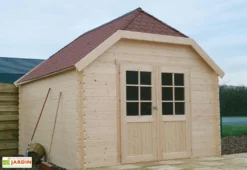 Refuge Jardin 23 Solid Abri De Jardin Bois Limerick 28mm (298x388cm) Traité En Option