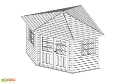 Solid Abri De Jardin Bois Nancy 28mm (305x305cm) -Refuge Jardin abri jardin bois nancy