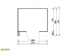 Abri De Jardin En Bois Riva 4,3 M² (2 Coloris) -Refuge Jardin abri jardin bois riva 4 3 m 2 coloris 4