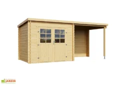 Abri De Jardin En Bois D’Épicéa Brut Avec Auvent Sophy 10 M² -Refuge Jardin abri jardin bois sophy appenti