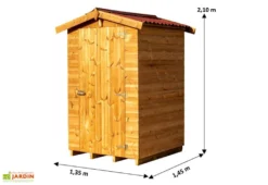 Abri De Jardin En Bois Traité THT Avec Plancher - 1,43 M² -Refuge Jardin abri jardin bois tht habrita 160x160cm 1