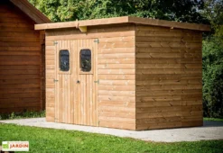Abri De Jardin En Bois D’épicéa Traité Toit Bac Acier Theora – 5,69 M²