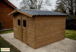 Abri De Jardin En Bois D’épicéa Traité Toit Bac Acier Thiers – 8,98 M²
