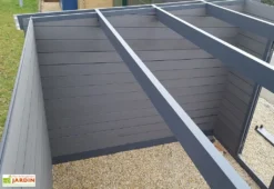 Abri De Jardin Composite Toit Plat + Auvent – Actual 6 X 3 M Gris Anthracite -Refuge Jardin abri jardin composite actual 6x3m 2