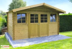 Solid Abri De Jardin En Bois Dole 28 Mm - 12 M² Avec Toit à 2 Pans