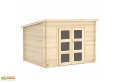 Abri De Jardin En Bois D'épicéa De 7,4 M² Ep. 28 Mm – Juno -Refuge Jardin abri jardin forest style amazonie brut 4