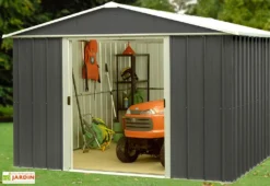Abri De Jardin Acier Galvanisé Anthracite 298 X 303 Cm 9,03 M² -Refuge Jardin abri jardin metal acier galvanise trigano 1 4