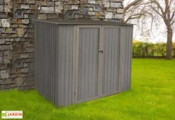 Abri De Jardin En Métal Monopente Look Bois Vieilli 3,17 M²