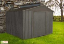 Abri De Jardin En Métal Look Bois Vieilli + Puit De Lumière 7,25 M²