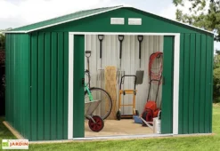 Abri De Jardin En Métal 0,33 Mm Duramax 10 M² – Vert Pin 10 X 10