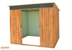 Abri De Jardin En Métal Duramax Woodgrain Imitation Bois Skylight 5 M²