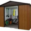 Abri De Jardin En Métal Galvanisé Imitation Bois 6,45 M² - 108WGY