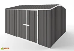 Abri De Jardin En Métal Galvanisé Gris 11 M² 0,35 Mm -Refuge Jardin abri jardin metal zincalume galvanise 300x375cm 2