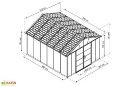 Abri De Jardin En Polycarbonate Et Aluminium Yukon 11 M² -Refuge Jardin abri jardin polycarbonate aluminium yukon 11 m