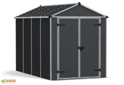 Abri De Jardin En Aluminium Et Polycarbonate 175 Cm – Rubicon Anthracite -Refuge Jardin abri jardin polycarbonate anthracite rubicon canopia palram