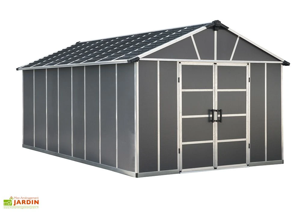 Abri De Jardin En Polycarbonate Et Aluminium Yukon 15 M² - Gris 1 Abri De Jardin En Polycarbonate Et Aluminium Yukon 15 M² - Gris
