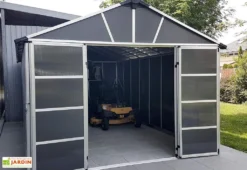 Abri De Jardin En Polycarbonate Et Aluminium Yukon 20 M² - Gris 9 Abri De Jardin En Polycarbonate Et Aluminium Yukon 20 M² - Gris -Refuge Jardin abri jardin polycarbonate gris yukon palram 21m2 643x332cm 3