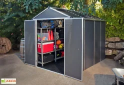 Abri De Jardin En Aluminium Et Polycarbonate 175 Cm – Rubicon Anthracite -Refuge Jardin abri jardin polycarbonate rubicon 6x10 1