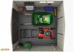 Lifetime Abri De Jardin En Polyéthylène Imitation Bois Et Acier Inox 4,5 M² -Refuge Jardin abri jardin polyethylene imitation bois acier inox 45m 5