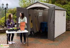 Abri De Jardin En PVC Et Acier Inoxydable Lifetime Landmark 8 M² -Refuge Jardin abri jardin pvc lifetime landmark 8m2 5 1