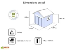Keter Abri De Jardin PVC Brossium 759 (229x287) -Refuge Jardin abri jardin resine brossium 759 dimensions