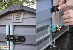 Abri De Jardin Polycarbonate Skylight Palram Gris (1,53x1,85) 2,83 M² -Refuge Jardin abri jardin resine palram gris details